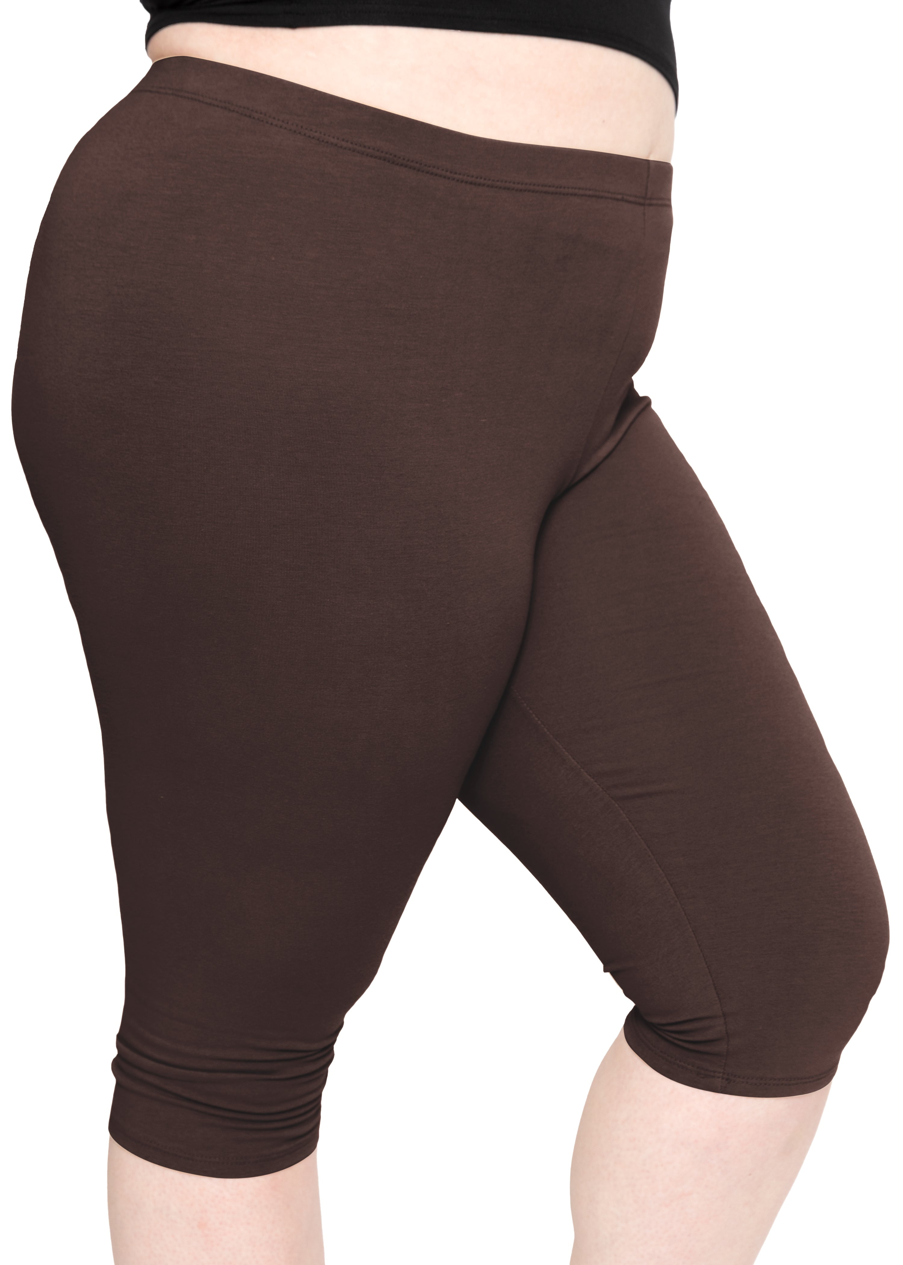 Oh So Soft Knee Length Cuff Ruched Leggings – Stretch Is Comfort